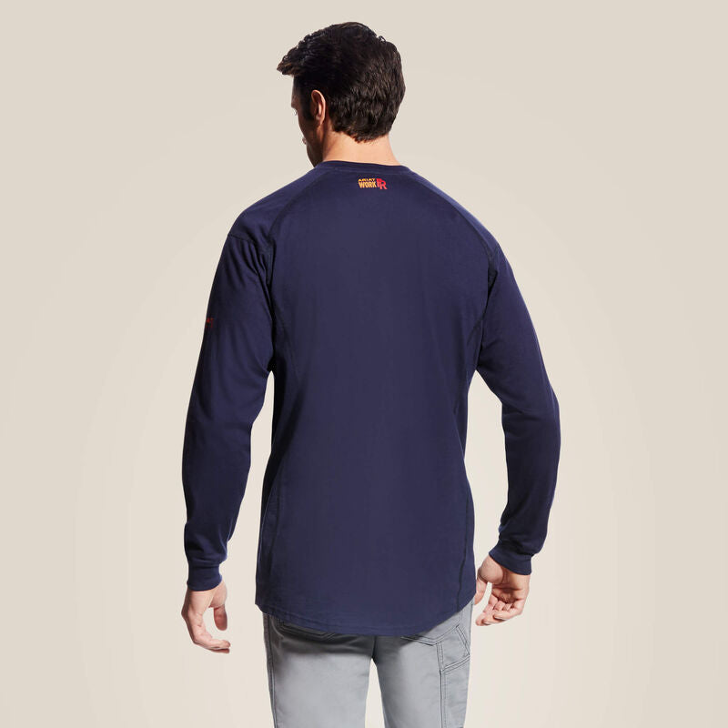 Ariat 10022597 MENS FR AIR HENLEY LS TOP NAVY