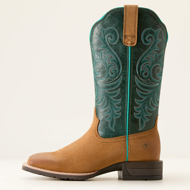 Ariat Womens Hybrid Ranch Time Western Boot ACORN ROUGHOUT