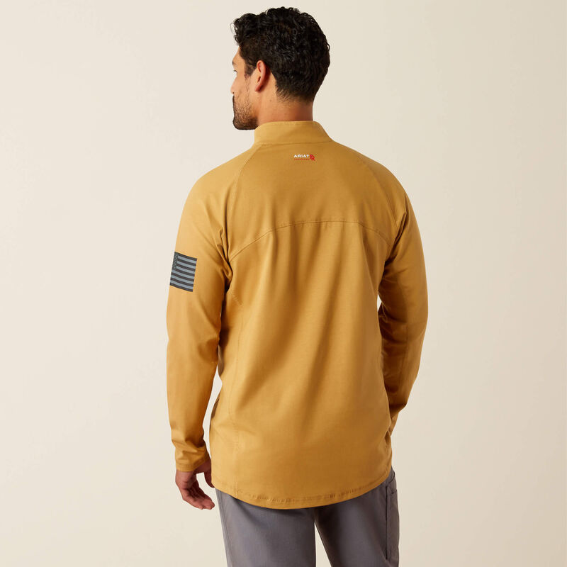 Ariat Men's FR Combat 1/4 Zip- Bistro