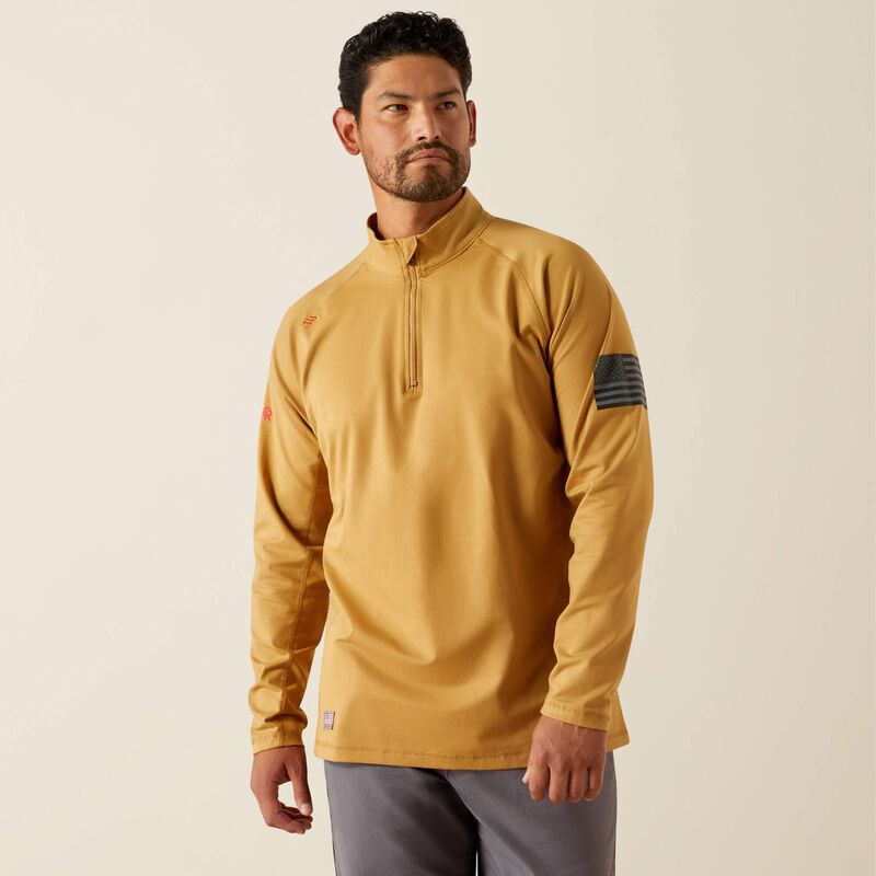 Ariat Men's FR Combat 1/4 Zip- Bistro