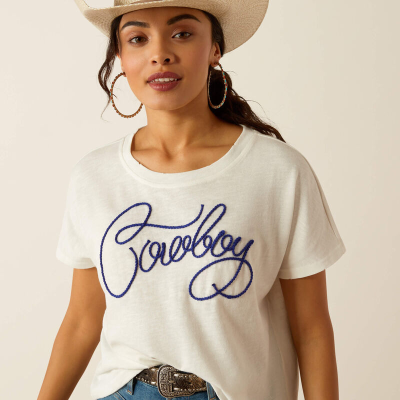 Ariat Womens COWBOY Suoer Soft T-SHIRT CLOUD DANCER