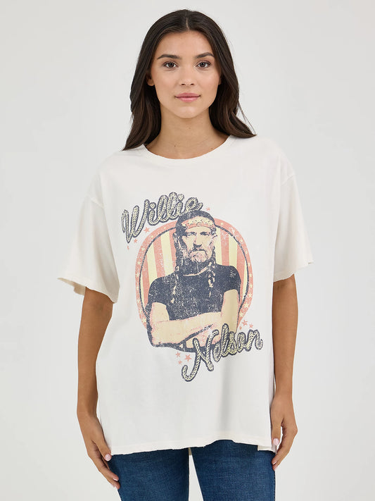 Wrangler Short Sleeve Graphic T-Shirt - Willie Nelson - Oversized Fit