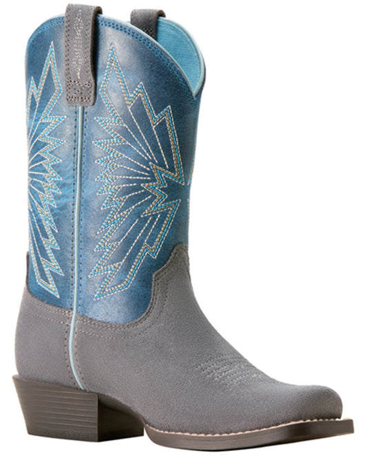 Ariat Youth Decatur Western Boot Mineral Suede