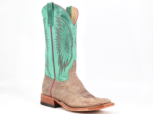 Anderson Bean Exclusive- Tan Amazon Poseidon/Turquoise Mad Dog