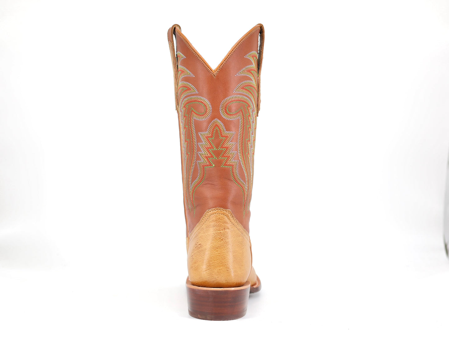 R. Watson Antique Saddle Bruciato Smooth Ostrich Sunset Tan Cowhide