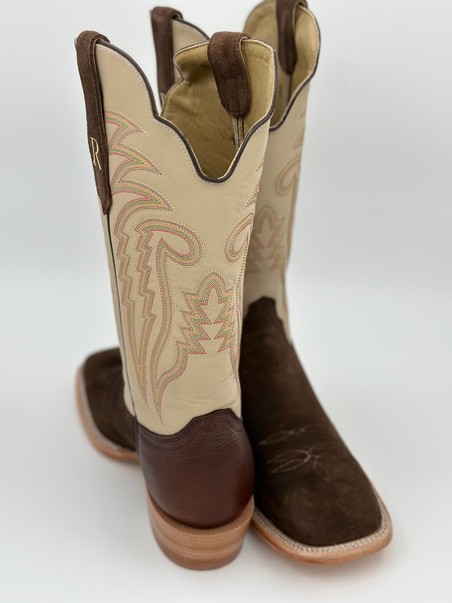 R. Watson Chocolate Heavy Roughout Cowhide/Bone Sinatra Cowhide
