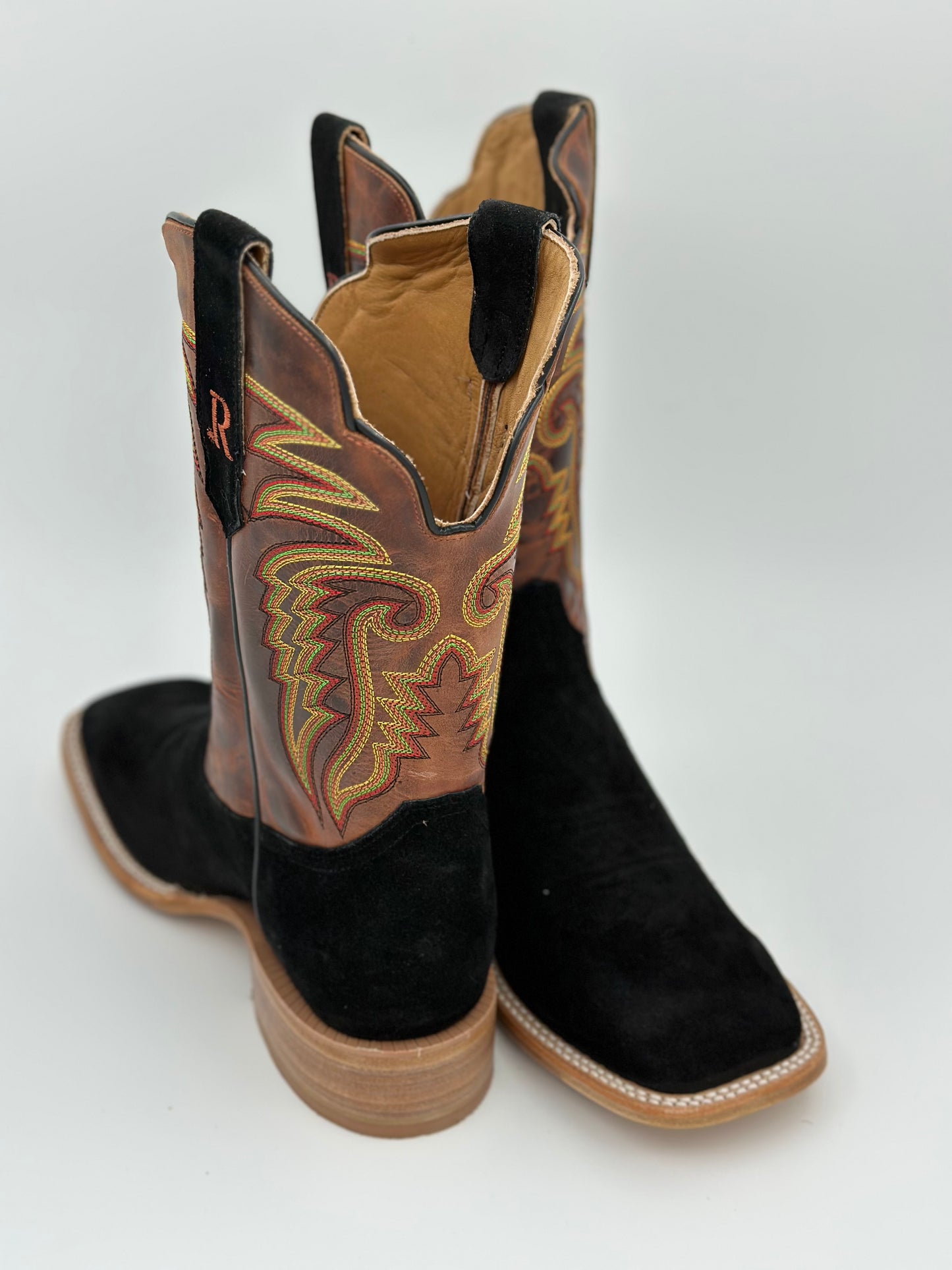 R. Watson 10" Roughout Black Square Toe