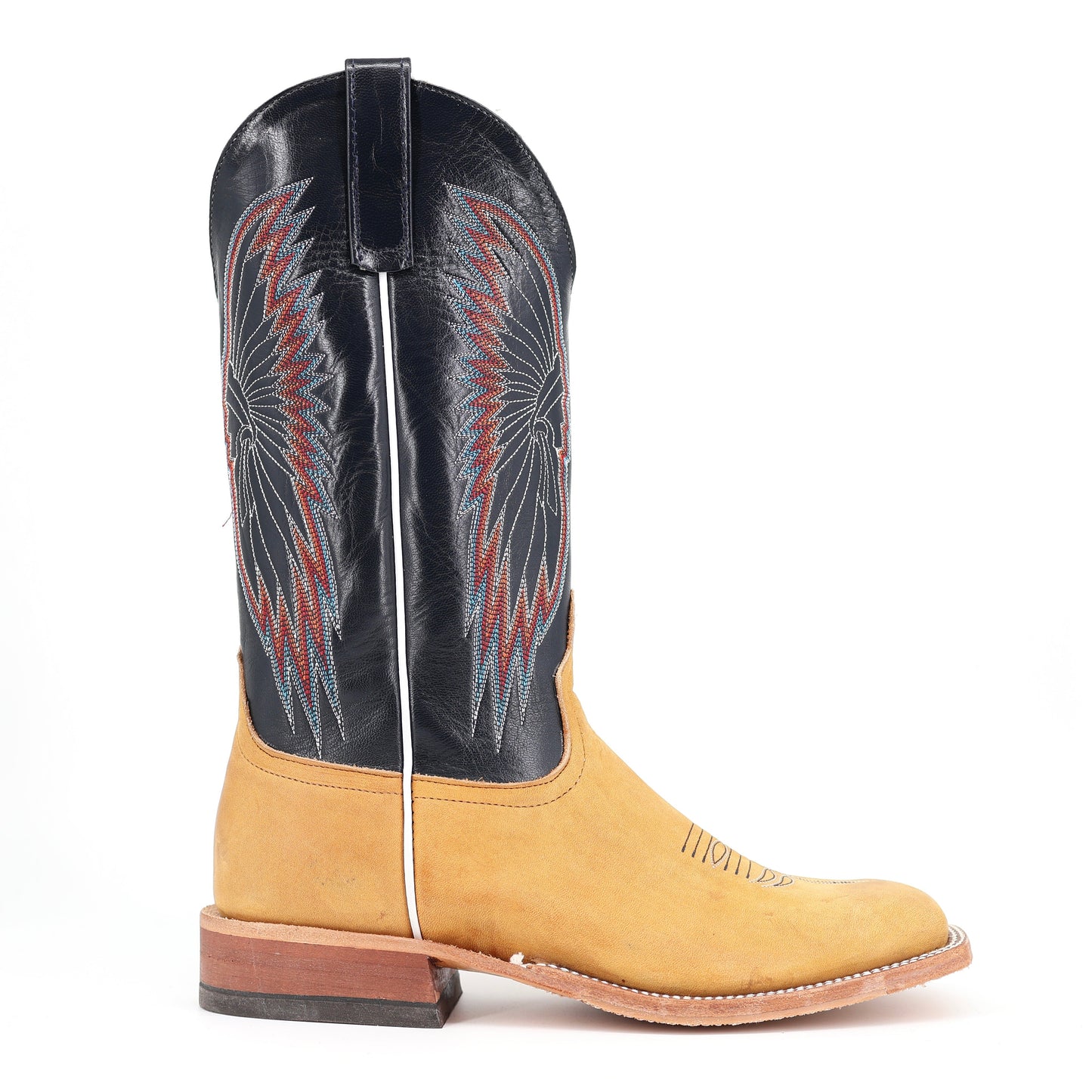 Anderson Bean Rust Burnished Crazyhourse 13" Essex Blue Kidskin