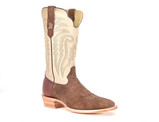 R. Watson  Chocolate Heavy Roughout Cowhide/Bone Sinatra Cowhide