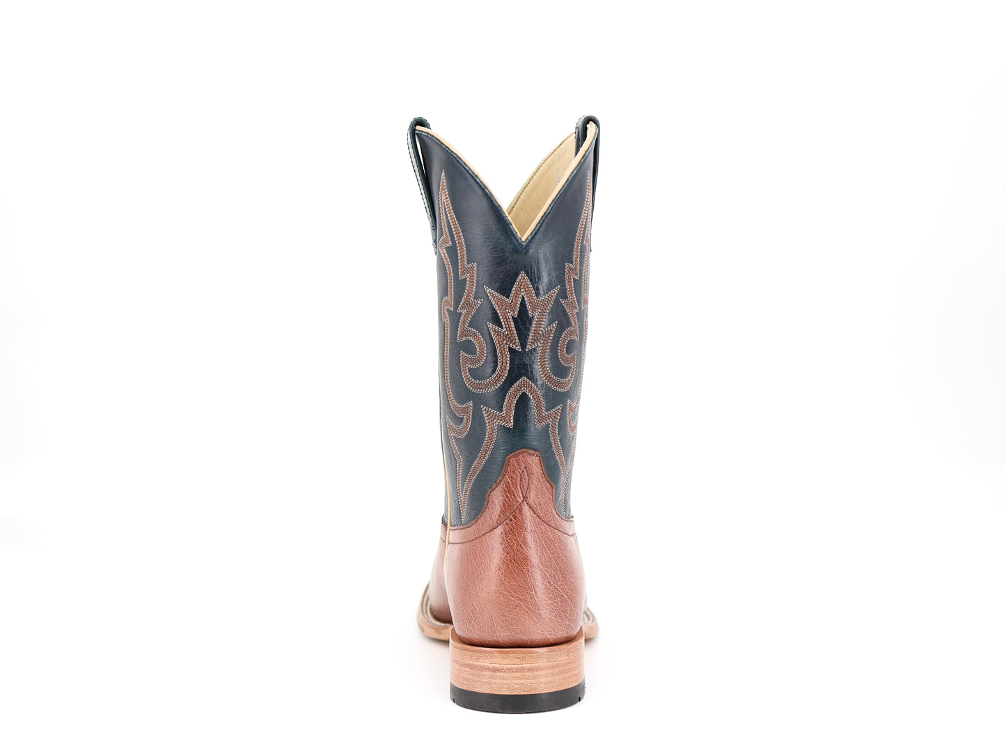 Horse Power Rum Brown Smooth Ostrich Round Toe