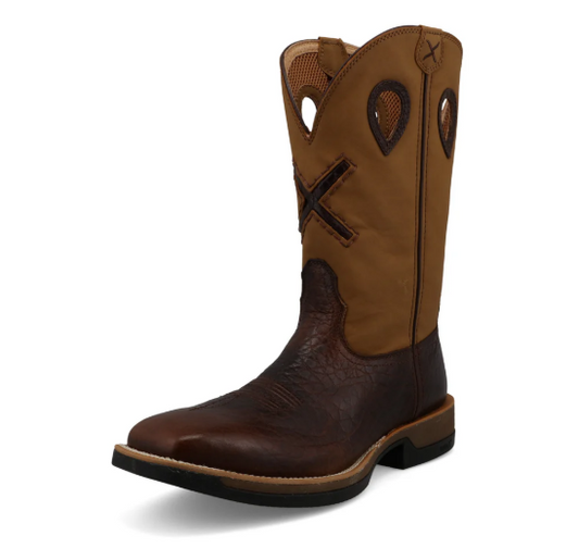 Twisted X 12" Tech X Boot - Dark Brown & Lion