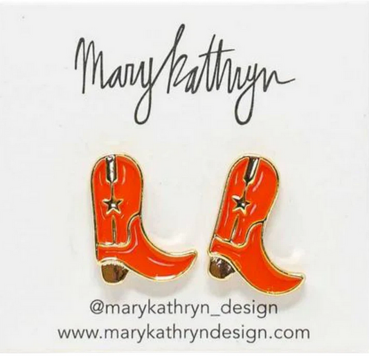 Orange Cowboy Boot Studs