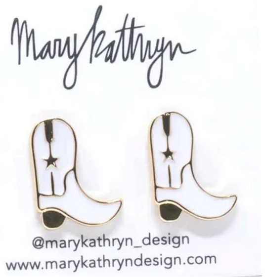 White Cowboy Boot Studs