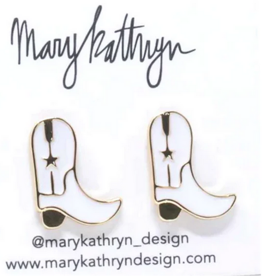 White Cowboy Boot Studs