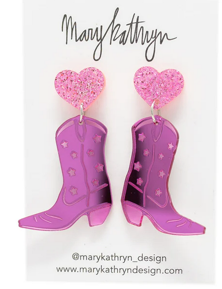 Raelynn Pink Boot Earrings