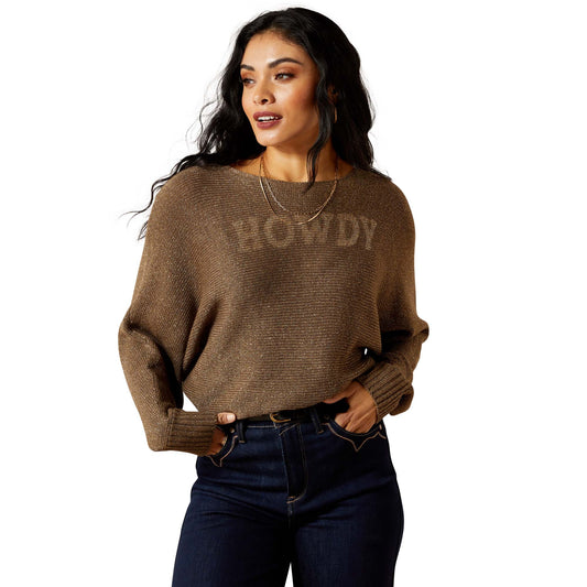 Ariat 10065947 WMS Goldie Sweater CHOCOLATE CHIP