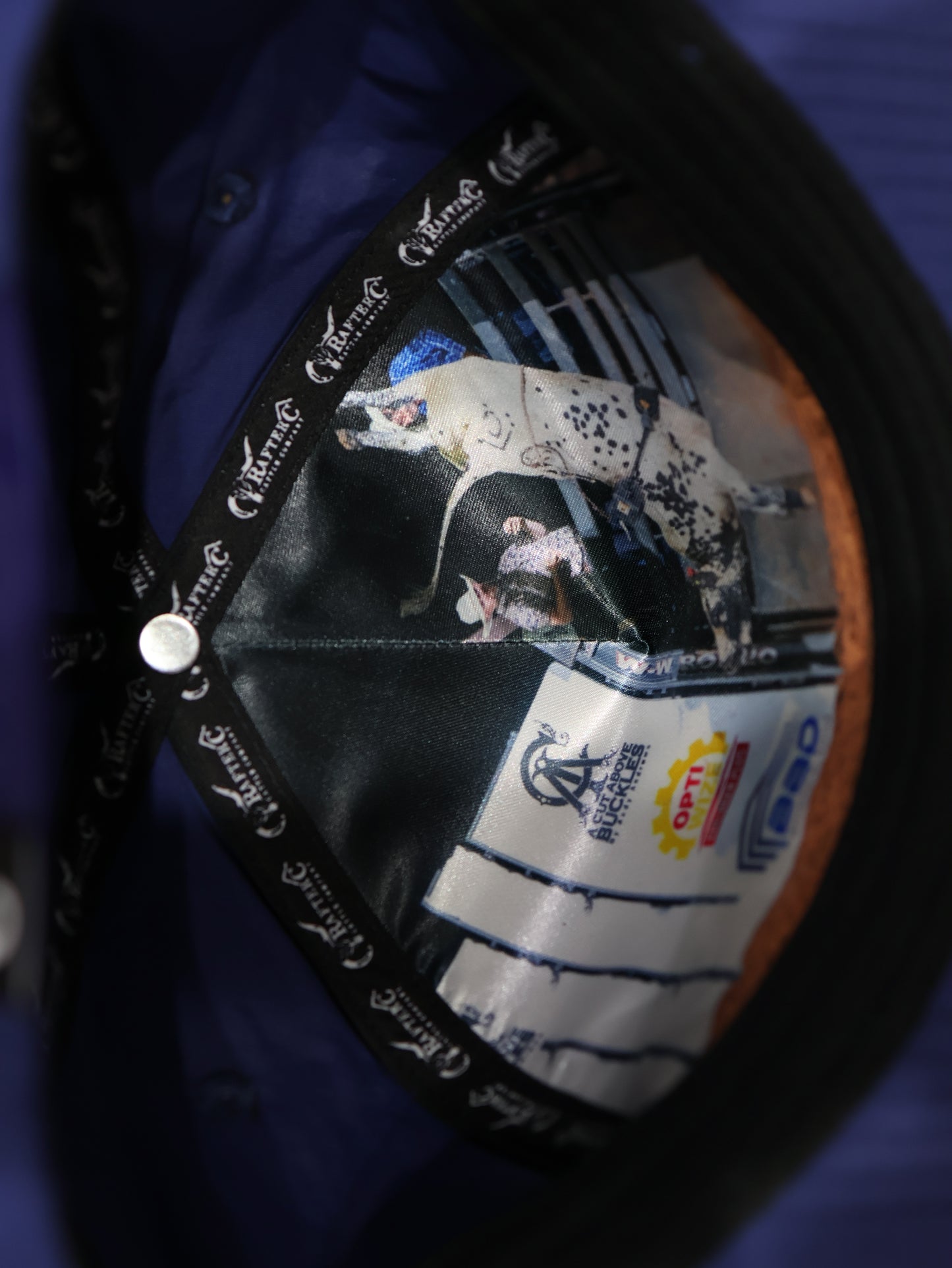 Rafter C Cattle Co Cap Navy with White Rope