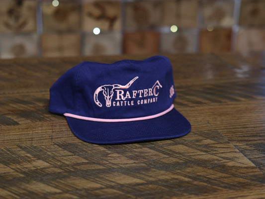 Rafter C Cattle Co Navy with Pink Rope