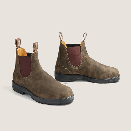 Blundstone 585 Rustic brown elastic side boot