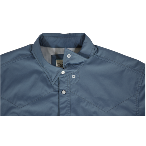 FERRELL MEN'S BLUE LONG SLEEVE SNAP SHIRT 3XL