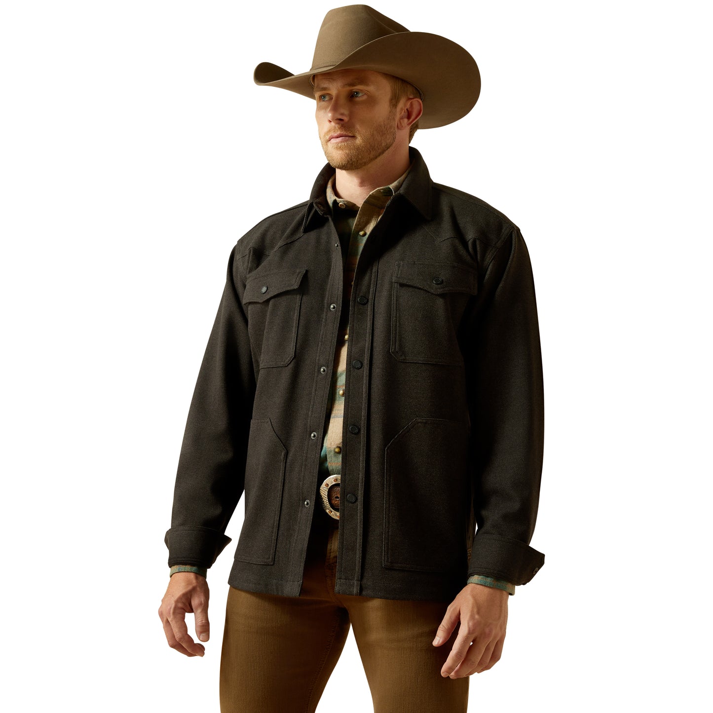Ariat Men's Cattleman Shirt Jacket BLACK