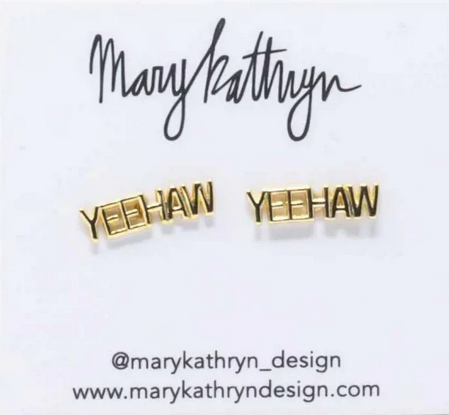 Yeehaw Gold Stud