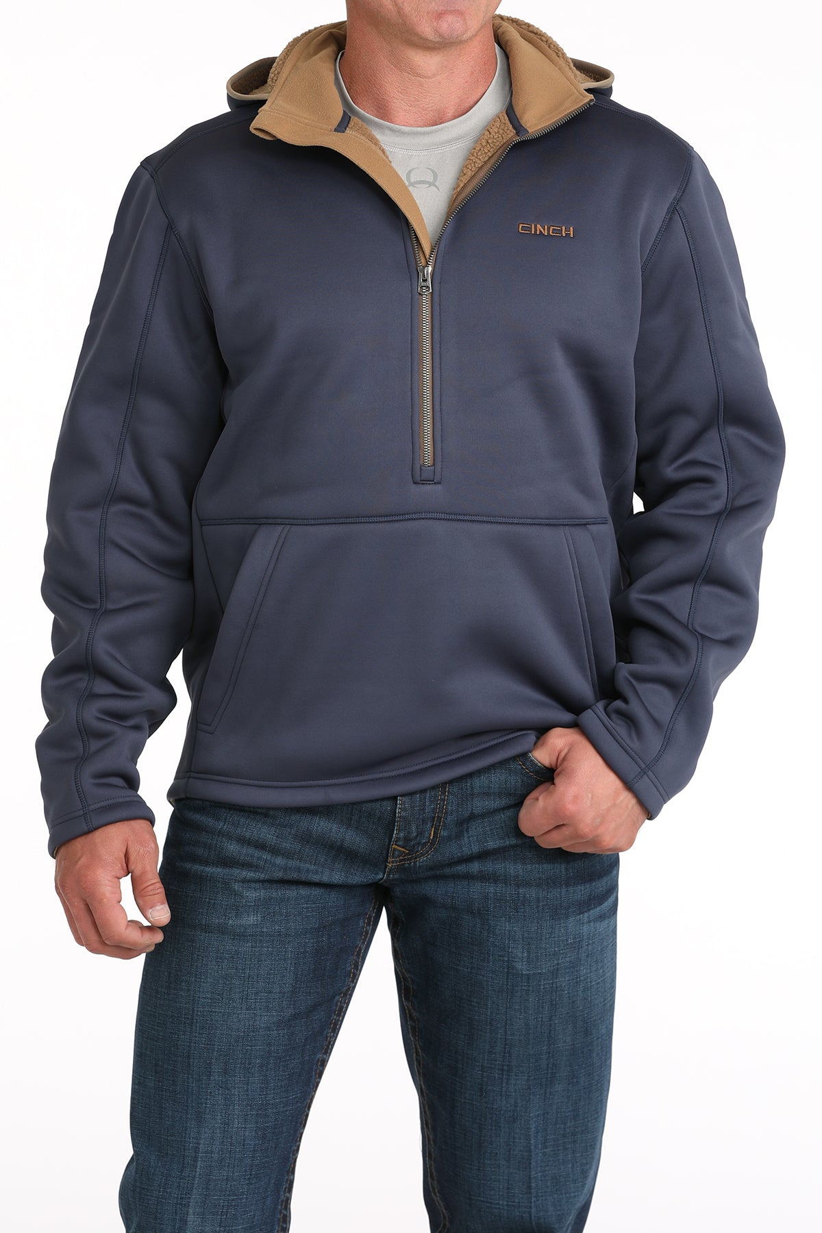 Cinch MWJ1915004 MENS SHERPA HOODIE NAV