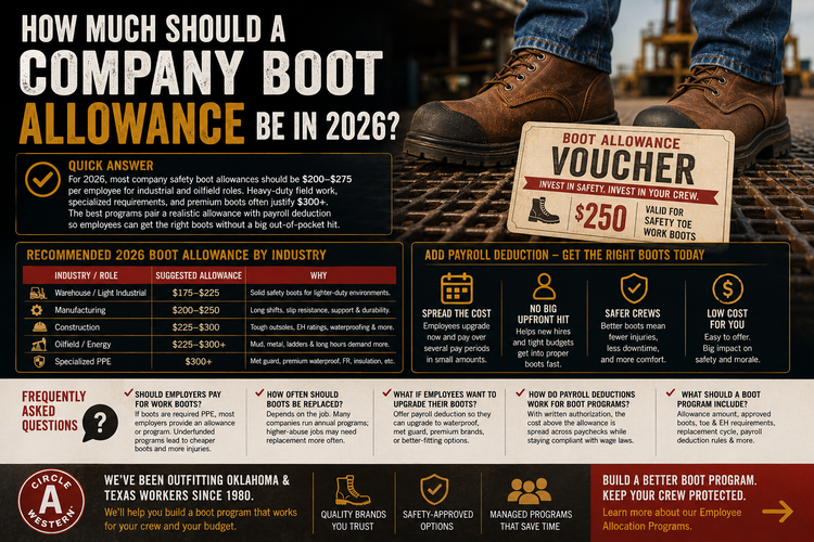 Company Boot Allowance in 2026: How Much to Set – Circle A