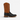 Circle A Western and Work Horse Power western boot with black full-grain leather vamp and cinnamon brown leather top.