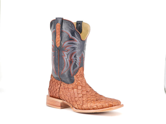 R. Watson RW7802-2 Matte Cognac Pirarucu/Deep Pacific Cowhide