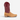 Fenoglio Rosston men's cowboy boot in Nubuck with Burgundy top — cutter toe. Outside view.