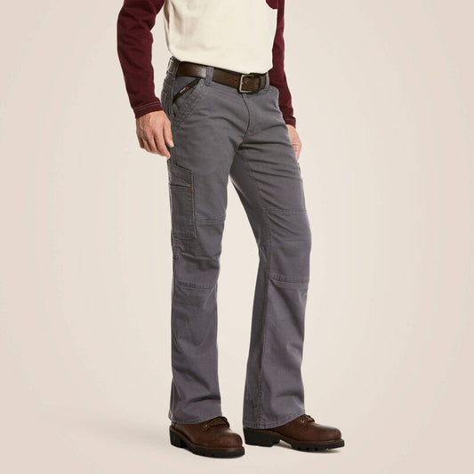 Ariat 10027709 MENS FR M5 Straight DuraStretch DuraLight Cordura Canvas Straight Pant Iron Grey