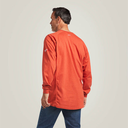 Ariat 10039390 MENS FR AIR CREW LS T-SHRT VOLCANIC