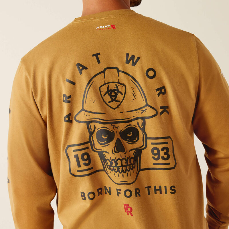 Ariat MNS FR HARDHEAD LS TSHRT BISTRO
