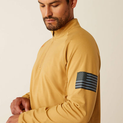 Ariat Men's FR Combat 1/4 Zip- Bistro