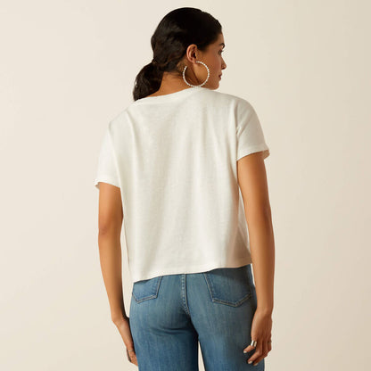 Ariat Womens COWBOY Suoer Soft T-SHIRT CLOUD DANCER