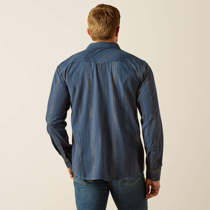 Ariat Men's Hansen Retro Fit Shirt NAVY CHAMBRAY