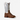 Ariat Riverside Cowboy Boot in Cognac Bass Print — stitched white shaft, pull tabs. Inside view.
