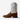 Ariat Riverside Cowboy Boot in Cognac Bass Print — 11-inch shaft, horseman heel. Side view.