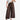 Mineral Washed Waist Tie Wide Leg Pants Brown - Circle A