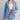 Eesome JK14710 WMS Mineral Washed Denim Blazer Denim