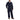 Carhartt FR Loose Fit Twill Coverall in Dark Navy — CAT 2, 8.7 cal/cm² FR twill. Front view.