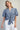 Dusty Blue Tie Front Button Shirt