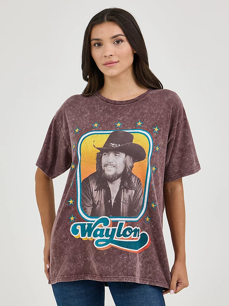 Wrangler Short Sleeve Graphic T-Shirt - Waylon Jennings - Oversized Fit