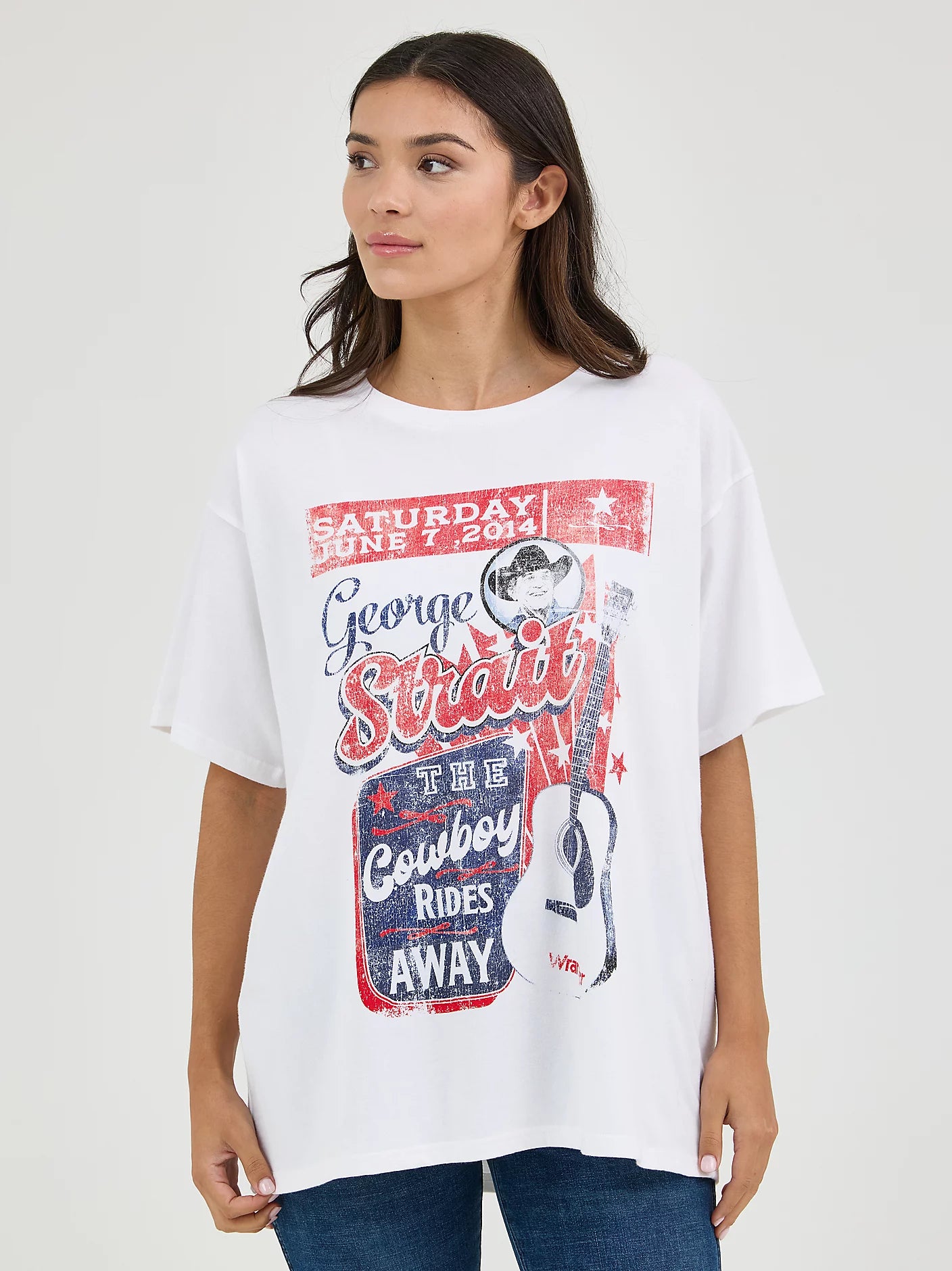 Wrangler Short Sleeve Graphic T-Shirt - George Strait - Oversized Fit