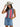 Wrangler 112379504 WMS Retro Brushpopper Stripe Slim Crop Snap Tank Pink - Circle A