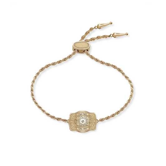 SpurWest Ultra Mini Belt Buckle Bracelet (Amelia Rose) - Gold
