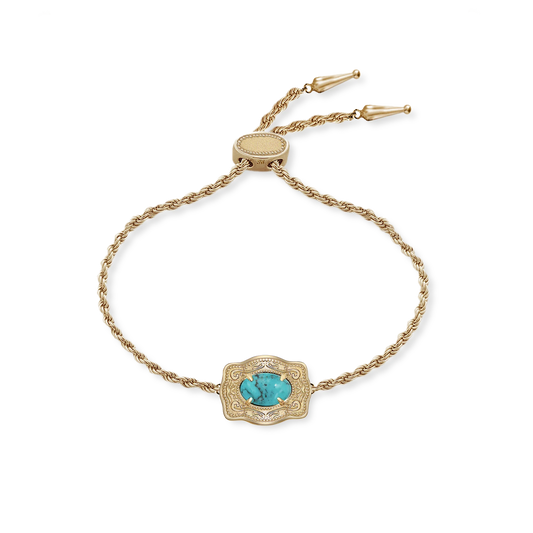 SpurWest Ultra Mini Belt Buckle Bracelet (Oasis) - Gold