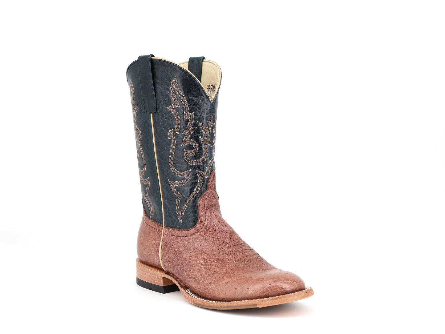Horse Power Rum Brown Smooth Ostrich Round Toe