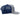 Hooey Rank Stock Hooey Gorra trucker de 5 paneles gris/azul con parche rectangular azul/amarillo/blanco - Talla única